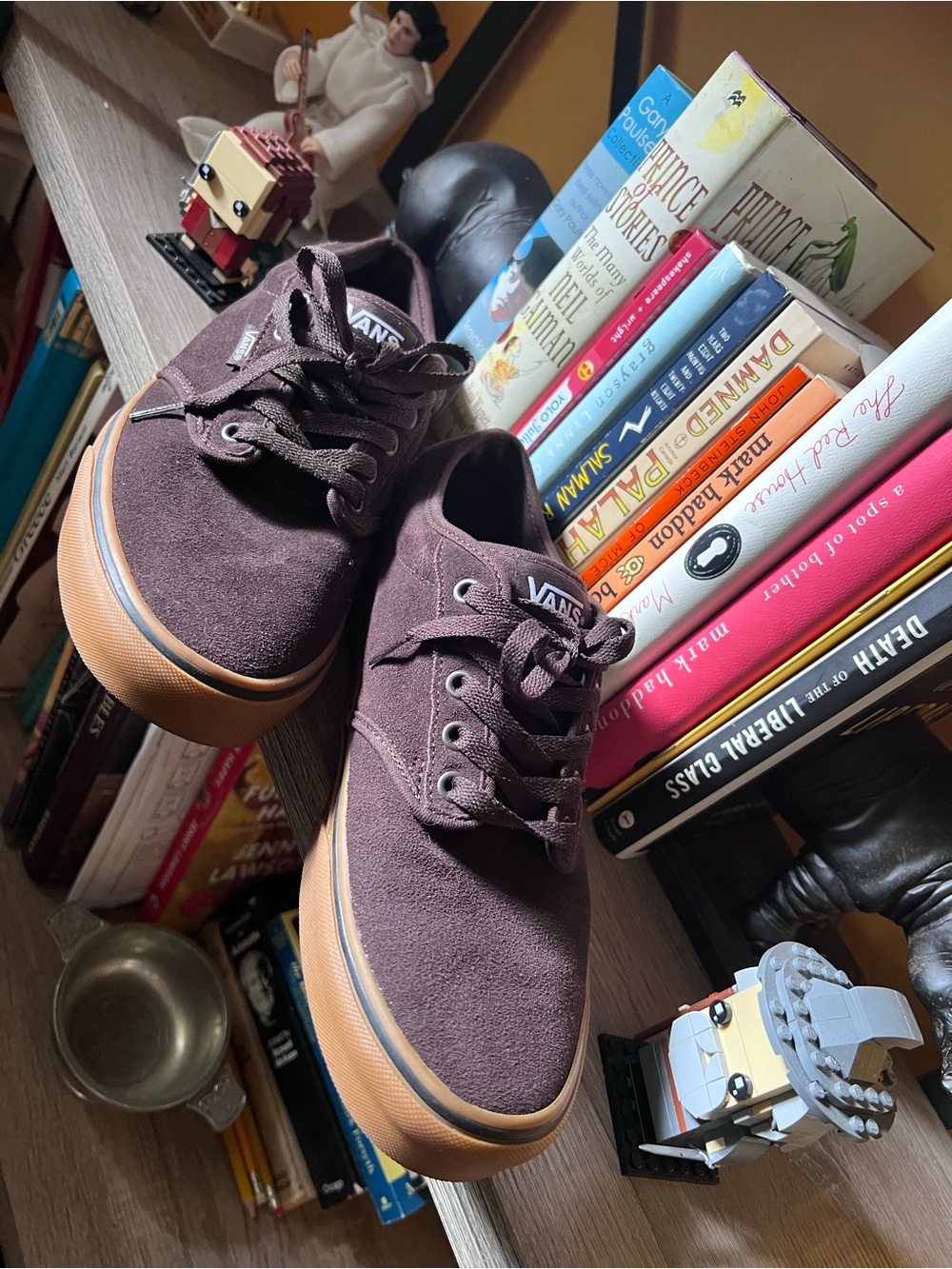 Vans Men’s Brown Canvas Sneakers with Gum Sole
